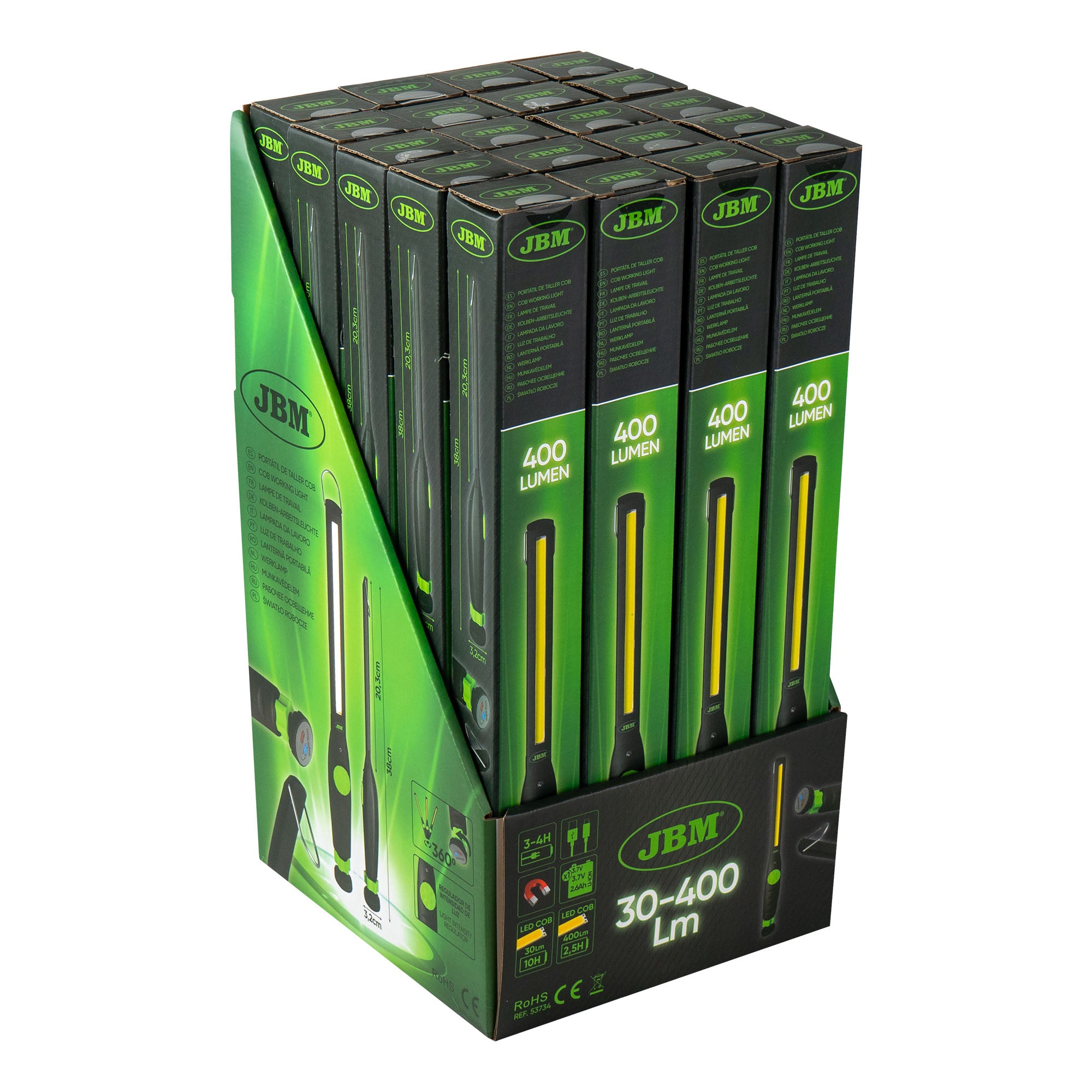 LAMPADA LED CON BASE MAGNETICA ARTICOLATA - 400LM RIF.53734