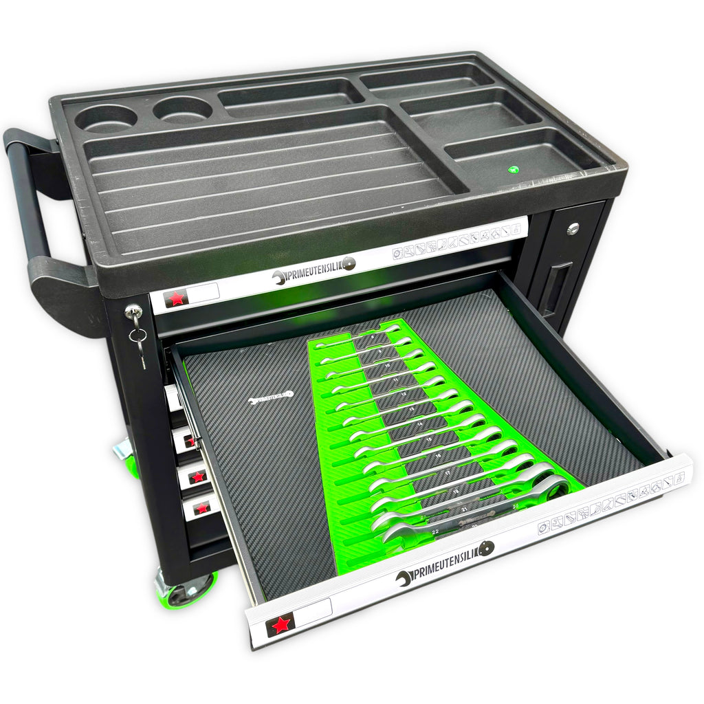 Carrello attrezzi 5 cassetti pieni PrimeUtensili