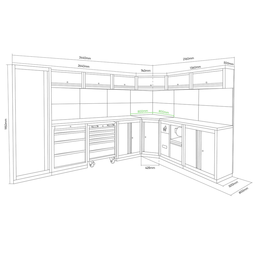 Modulares Möbelset (43-teilig) - komplett