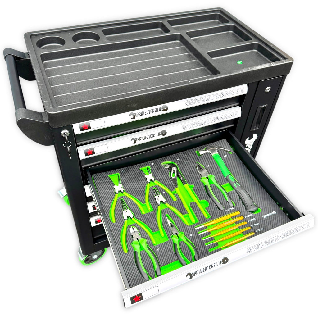 Carrello attrezzi 5 cassetti pieni PrimeUtensili