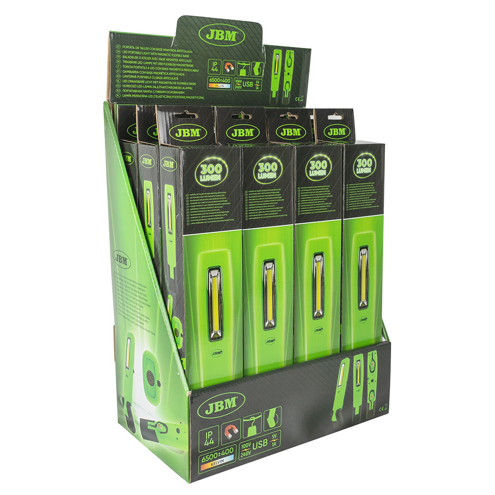 LAMPADA LED PORTATILE CON BASE MAGNETICA ARTICOLATA - 1000LM RIF.54124